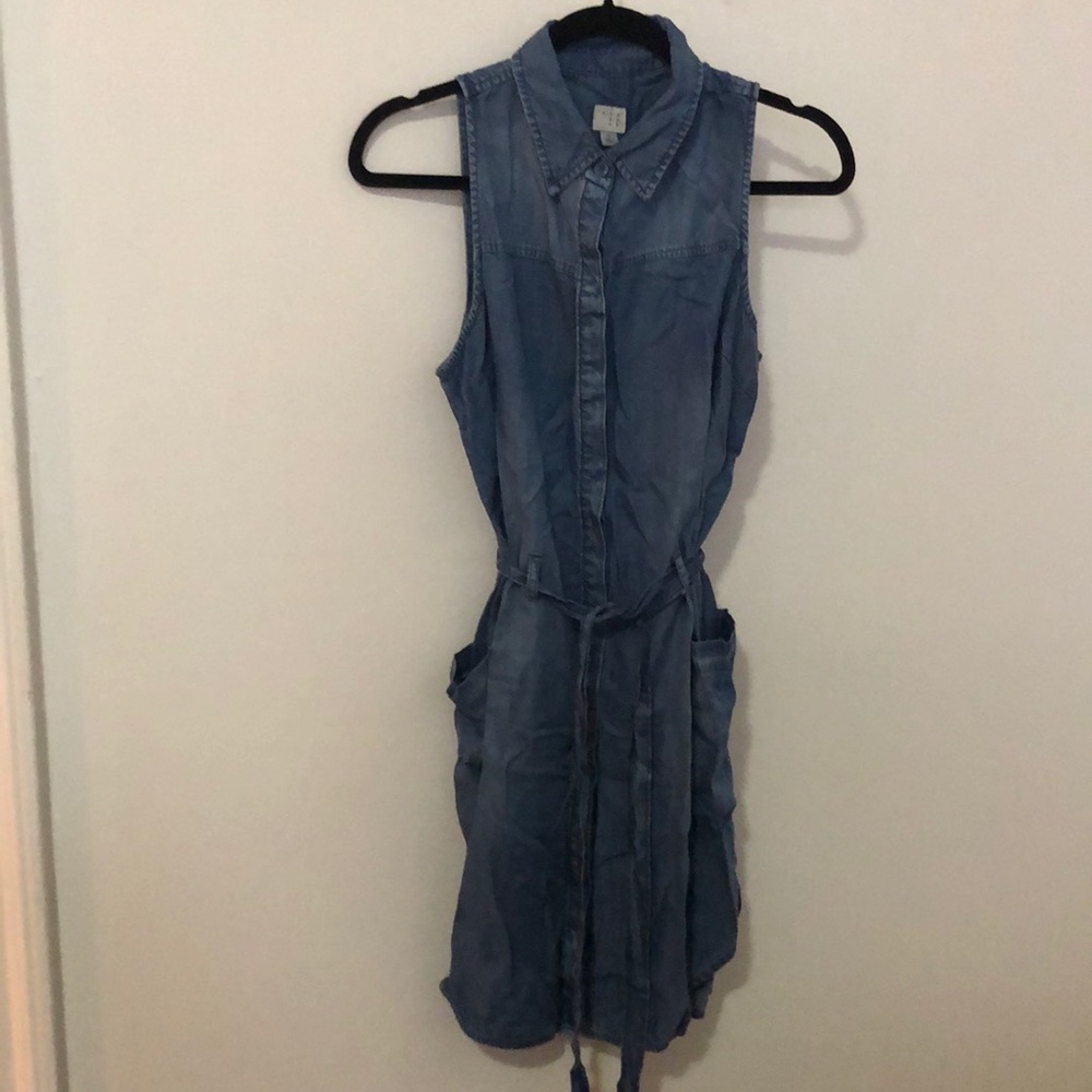 DENIM MIDI DRESS
